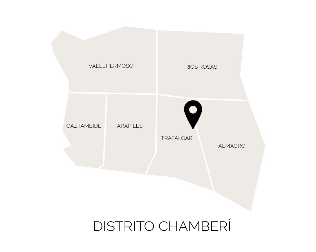 Ubicación de C/ Santa Engracia 56 en el distrito de Chamberí
